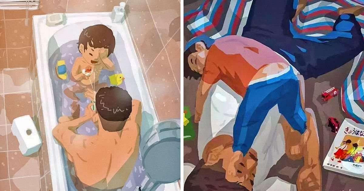 A Single Dad From Taiwan Illustrates His Daily Life, and It’s Too Touching for Words A Single Dad From Taiwan Illustrates His Daily Life, and It’s Too Touching for Words
