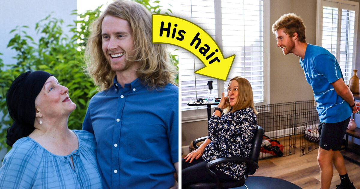 A Son Grew Out His Hair to Make a Wig for His Mom Who’s Suffered From Brain Tumor for 20 Years: Here’s Their Story A Son Grew Out His Hair to Make a Wig for His Mom Who’s Suffered From Brain Tumor for 20 Years: Here’s Their Story