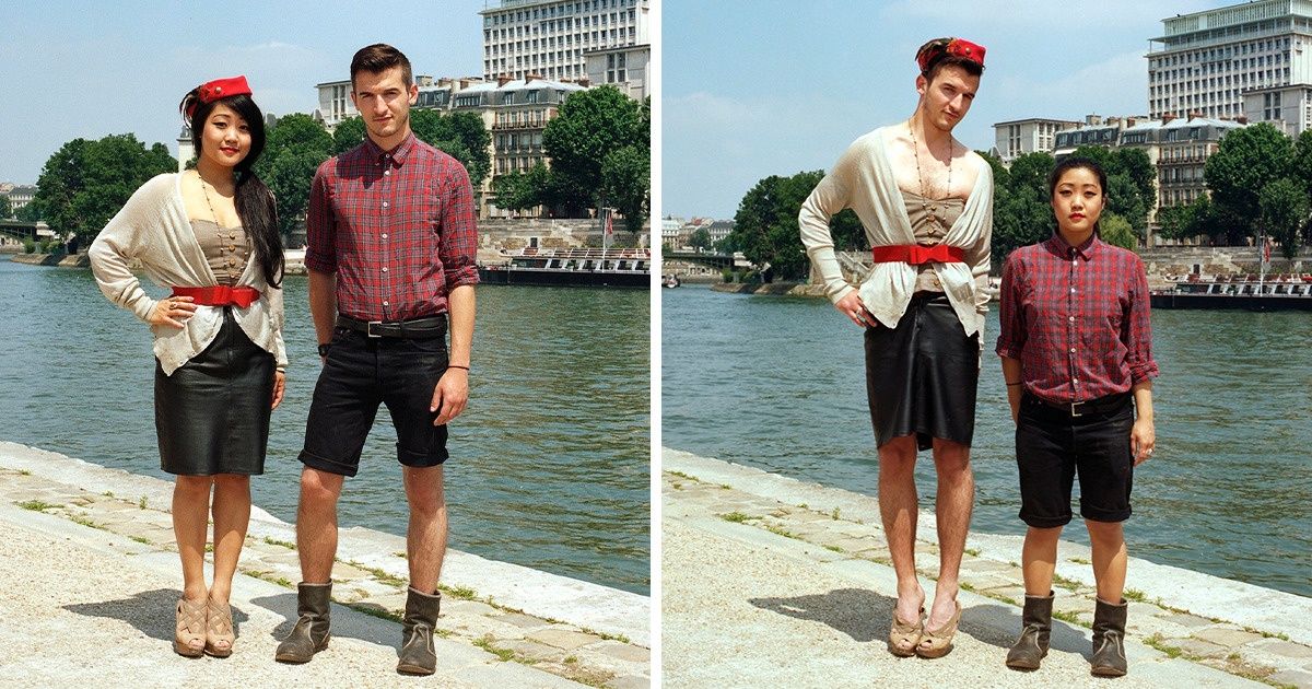 A Photographer Captures Couples Who Switch Outfits, and the Results Are Beyond Wholesome A Photographer Captures Couples Who Switch Outfits, and the Results Are Beyond Wholesome