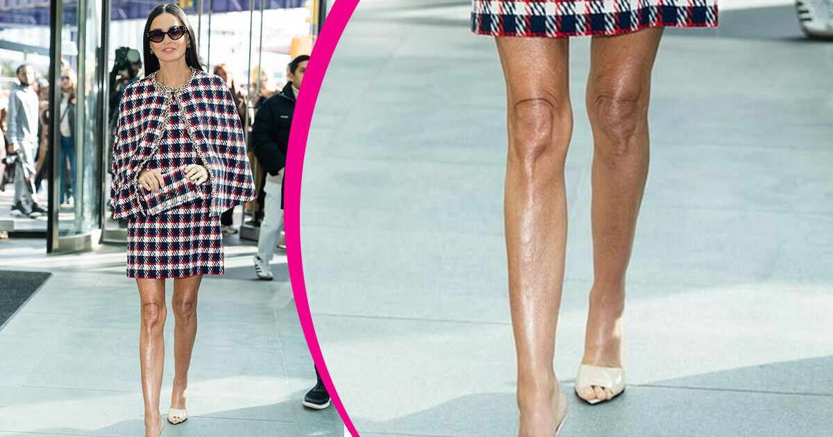 Demi Moore’s Jaw-Dropping Mini Dress Sparks Social Media Frenzy Over Her Legs Demi Moore’s Jaw-Dropping Mini Dress Sparks Social Media Frenzy Over Her Legs