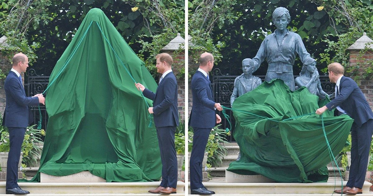 Princes William and Harry Unite in a Touching Moment to Unveil a Statue to Honor Their Late Mother, Princess Diana Princes William and Harry Unite in a Touching Moment to Unveil a Statue to Honor Their Late Mother, Princess Diana