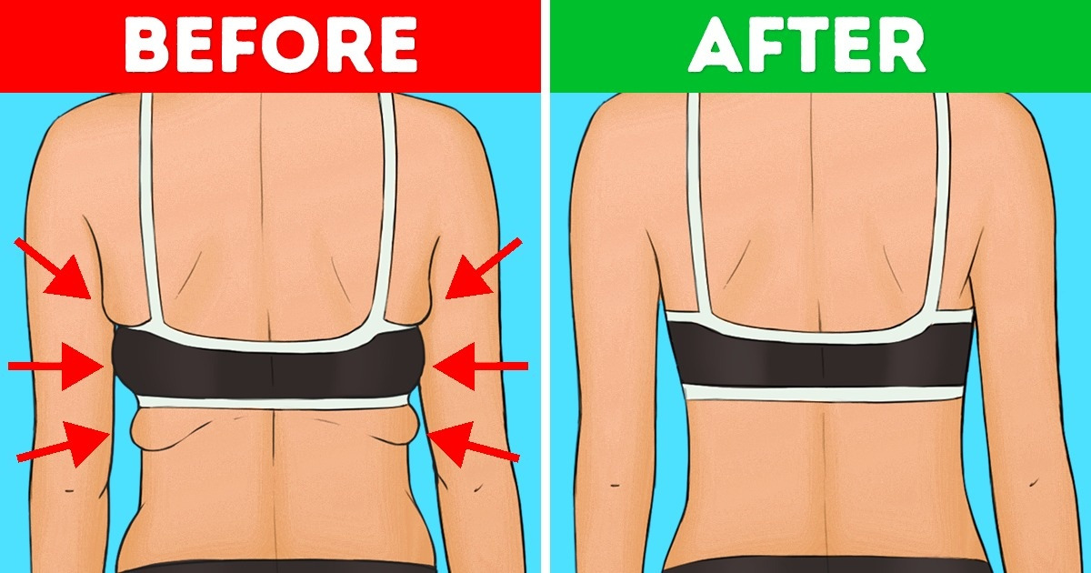 10 Exercises to Get Rid of Back and Armpit Fat in 20 Minutes / Bright Side