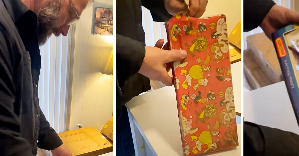 Man Discovers a Gift Inside Wall With His Name on It — 46 Years After It Was First Wrapped Man Discovers a Gift Inside Wall With His Name on It — 46 Years After It Was First Wrapped