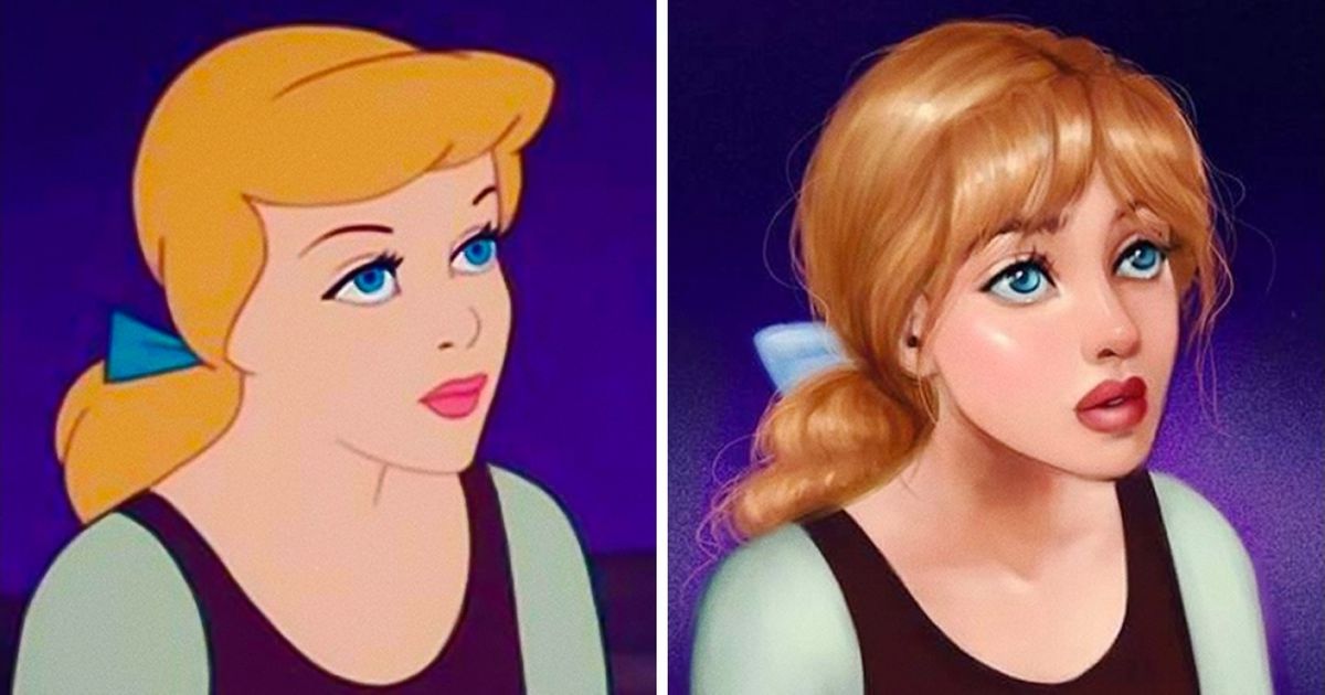 A Painter Showed How Disney Princesses Would Look If They Were Drawn ...