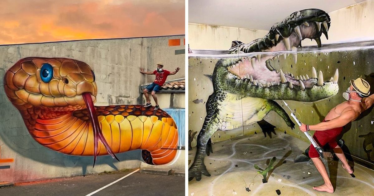 This Artist Transforms Abandoned Street Corners with Stunning 3D Paintings