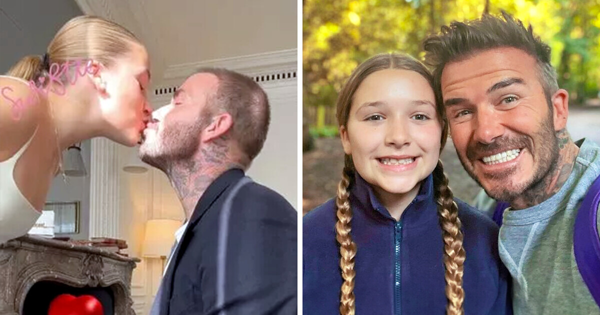 JUST IN: David Beckham Ignores Critics and Kisses Daughter on the Lips ...