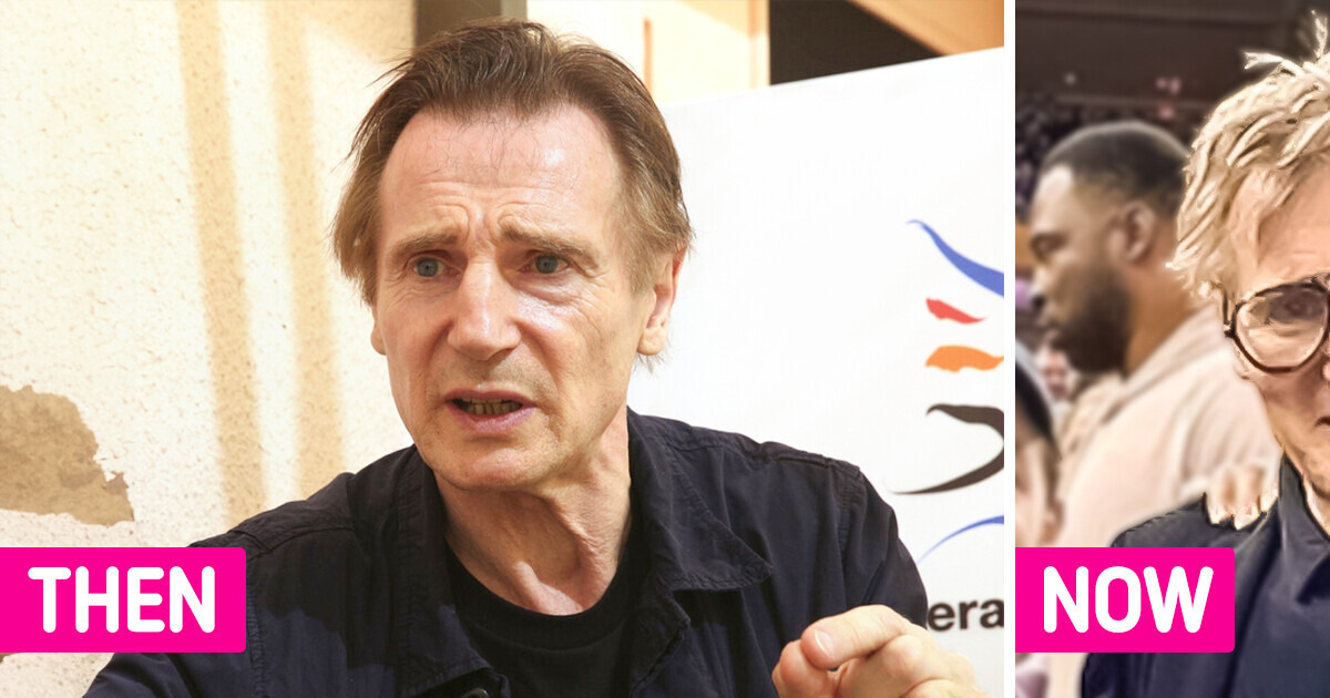 Liam Neeson Looks Unrecognizable With Gray Hair in Rare Family Photo ...