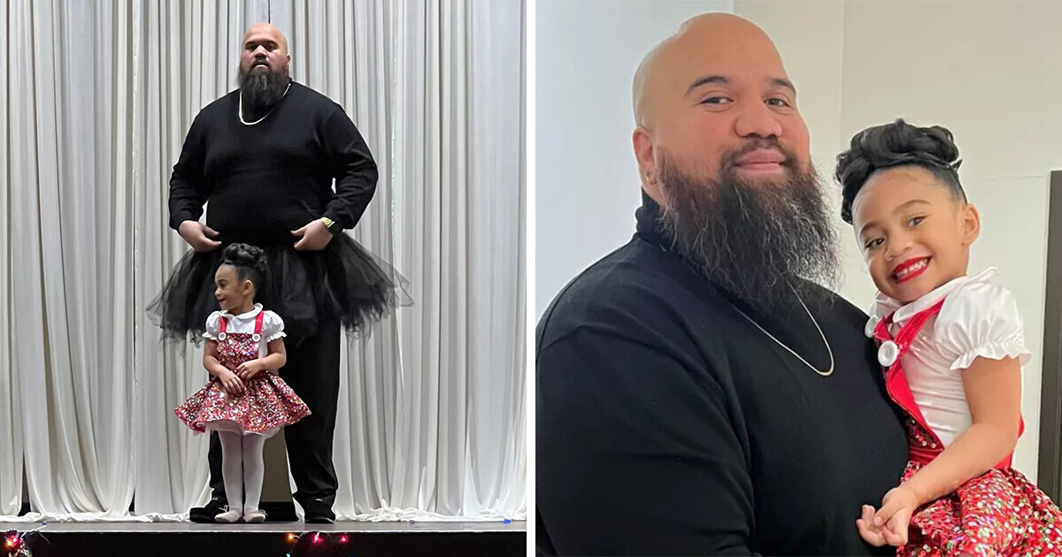 6-Foot-Tall Dad Dances in Tutu to Celebrate Daughter’s First Ballet Recital, Crowned “Best Daddy”