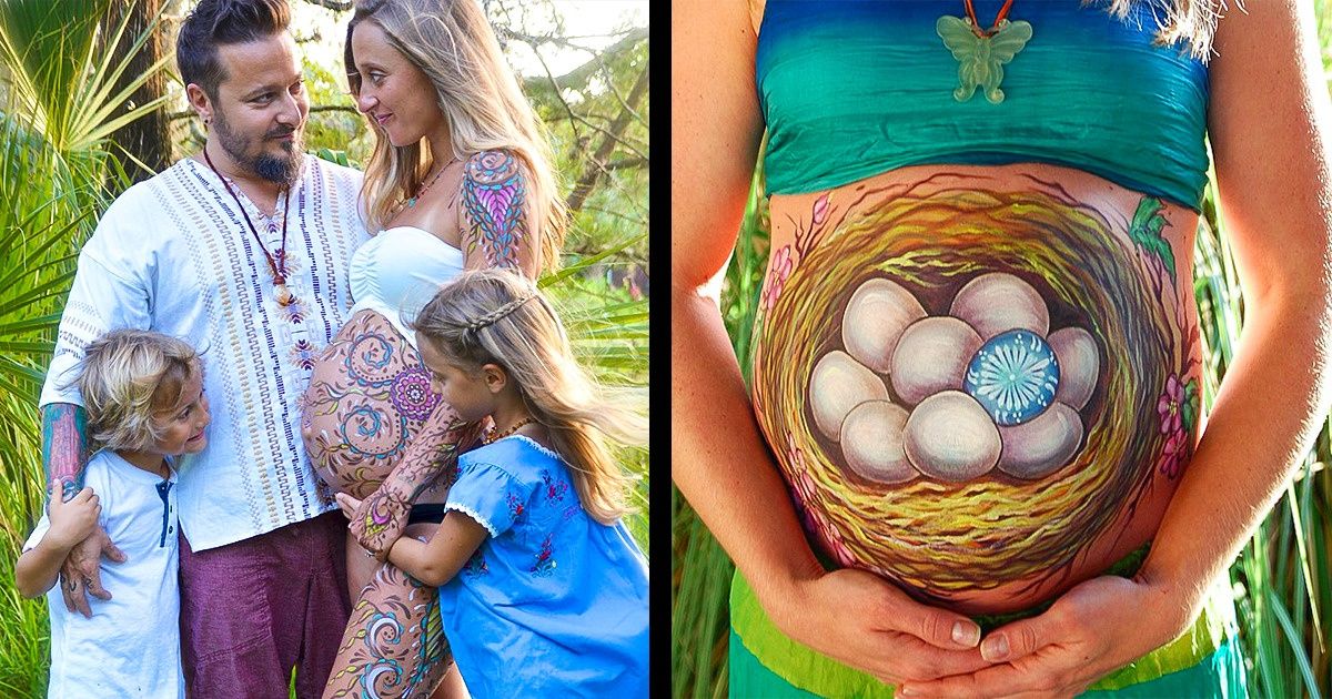 Pregnant Women Are Painting Their Bellies to Express Their Love Before Birth