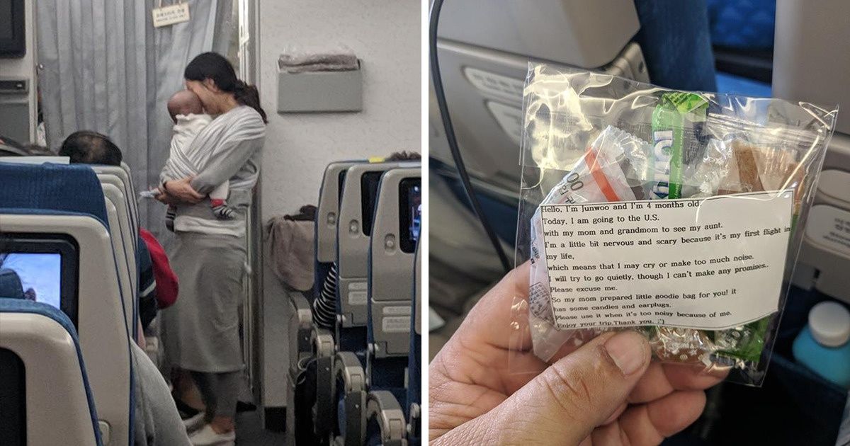Mom Boarding a Plane Hands Out 200 Goodie Bags on Behalf of Her 4-Month-Old Son, and This Gesture Changed a Lot Mom Boarding a Plane Hands Out 200 Goodie Bags on Behalf of Her 4-Month-Old Son, and This Gesture Changed a Lot