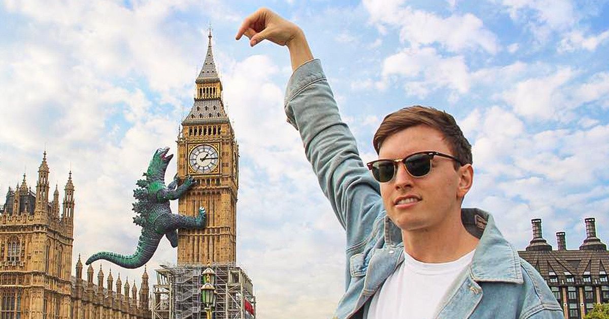 A Guy Won’t Stop Photoshopping Godzilla Into His Travel Photos, and It Makes Them 10 Times Better