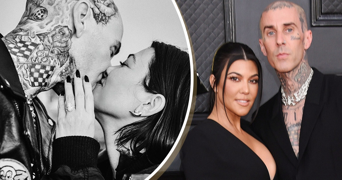 Kourtney Kardashian and Travis Barker Remind Us That Sometimes Love Is Just Around the Corner