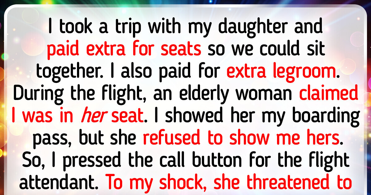 I Was Shamed for Not Giving Up My Extra-Paid Seat to an Elderly Woman I Was Shamed for Not Giving Up My Extra-Paid Seat to an Elderly Woman