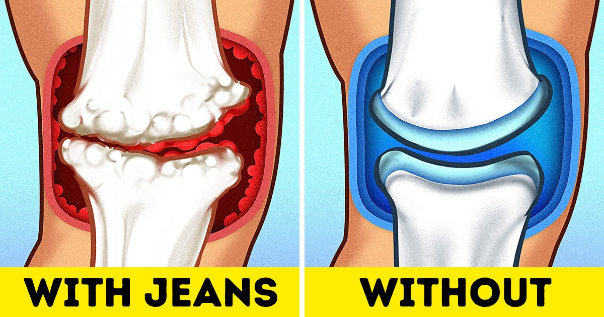 Health hazards of wearing skin tight jeans.