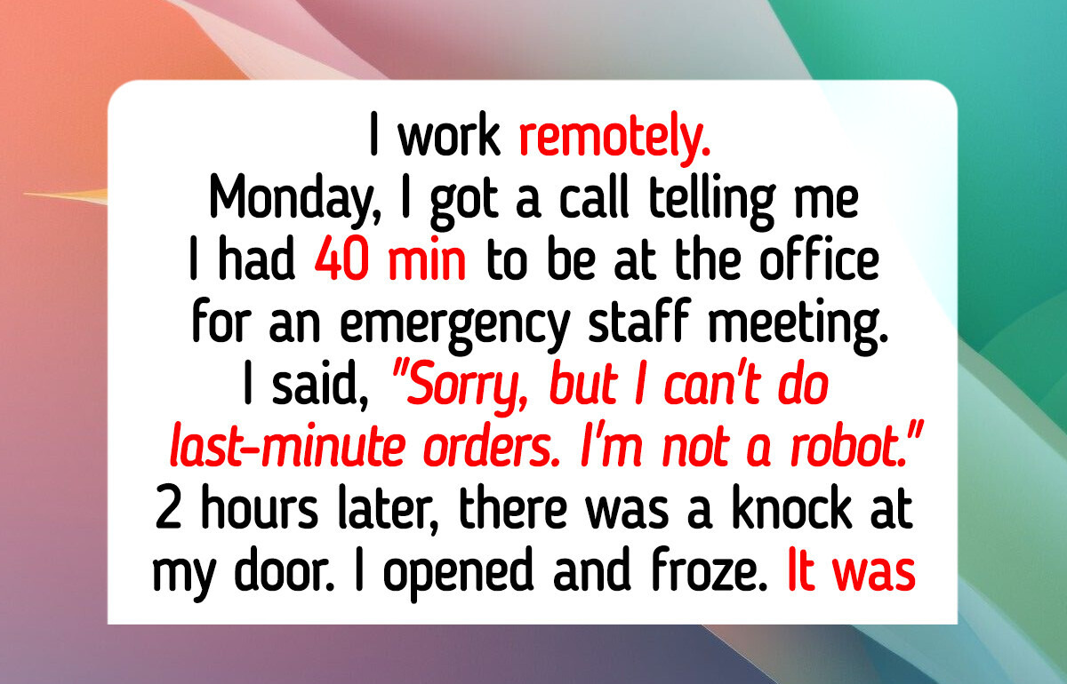 I Refused to Go to an Emergency Meeting Because I Work Remotely—Now HR Stepped In