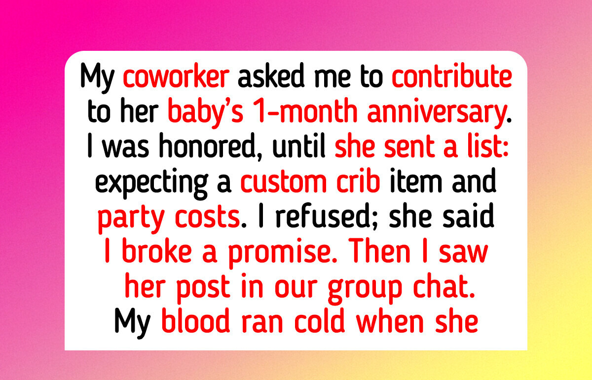 I Declined to Pay for My Coworker’s Baby Event, and She Made Me Look Bad