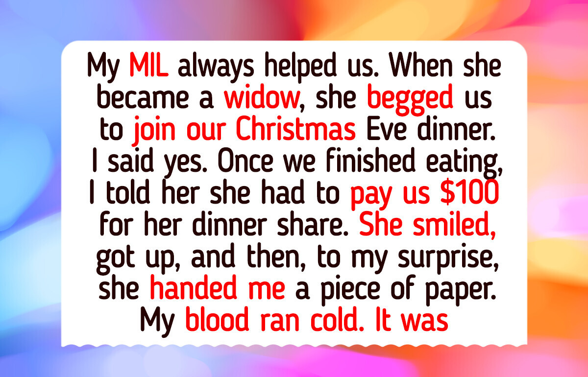 I Charged My MIL for Christmas Dinner, Even Though She’s Always Helped Us for Free