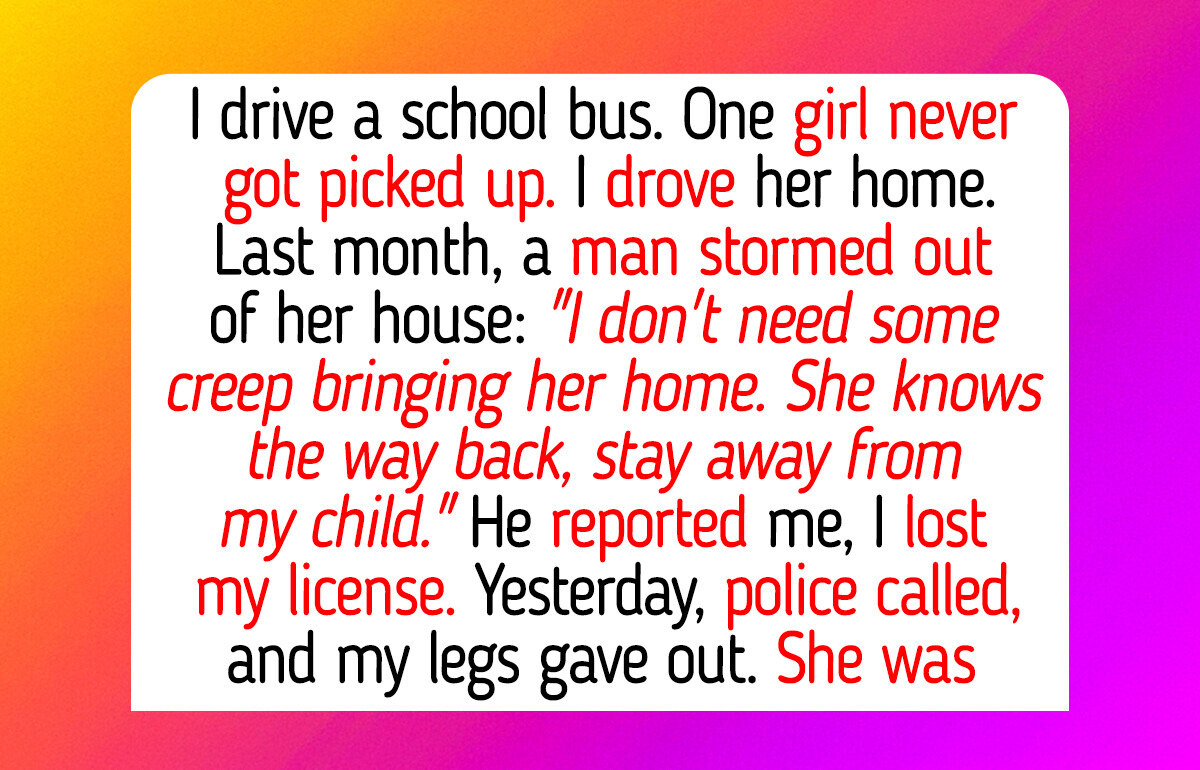 In New Jersey Bus Driver Drives a Girl Home After Every Route Because No One Picks Her Up. One Day a Man Storms Out and Reports Him. The Driver Loses His License, Then Police Call With News About the Girl