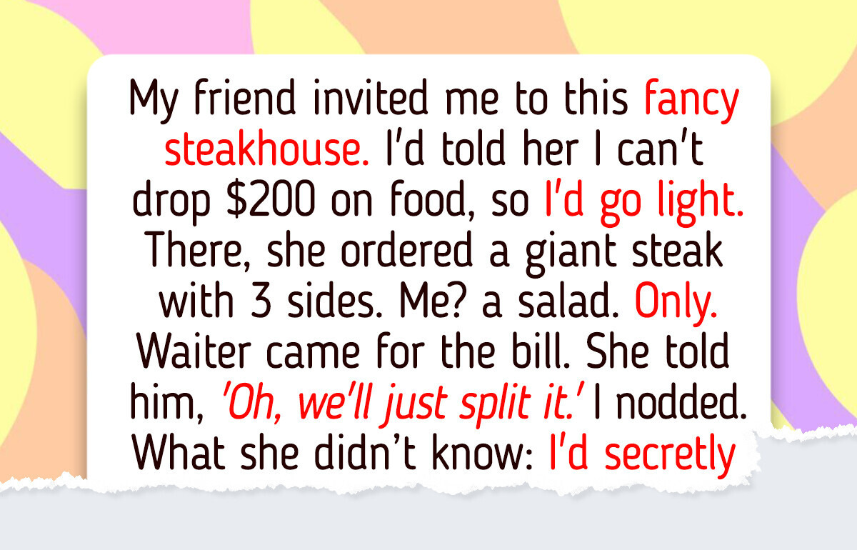 I Refused to Split the Bill of Food I Didn’t Eat—I’m Not a Walking ATM