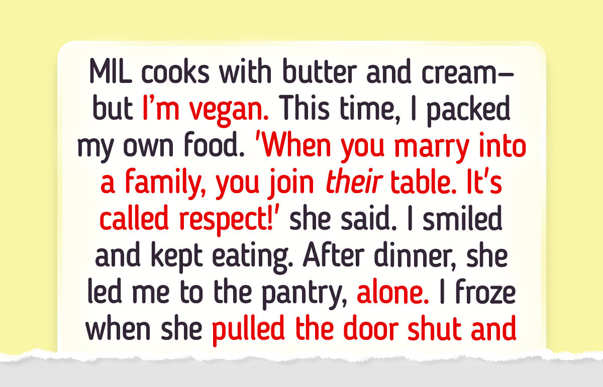 My Vegan Meal Offended My MIL—Then Her Payback Was Brutal