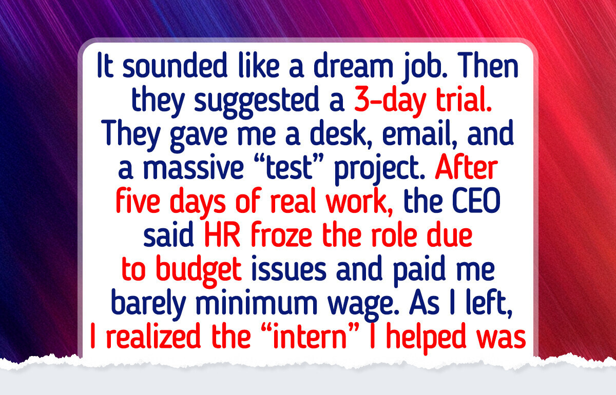 I Passed the Interview — Then the “Test” Turned Into Real Work I Passed the Interview — Then the “Test” Turned Into Real Work