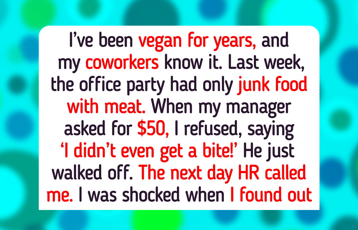 I Refused to Pay for a Non-Vegan Office Celebration, Now HR Wants to Have a Word
