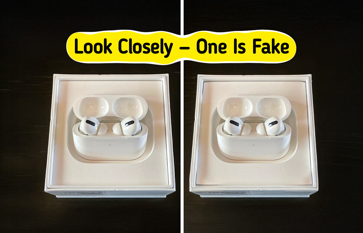 Airpods or Fake Earbuds—Can You Spot the Tiny Differences in These Fake Products?