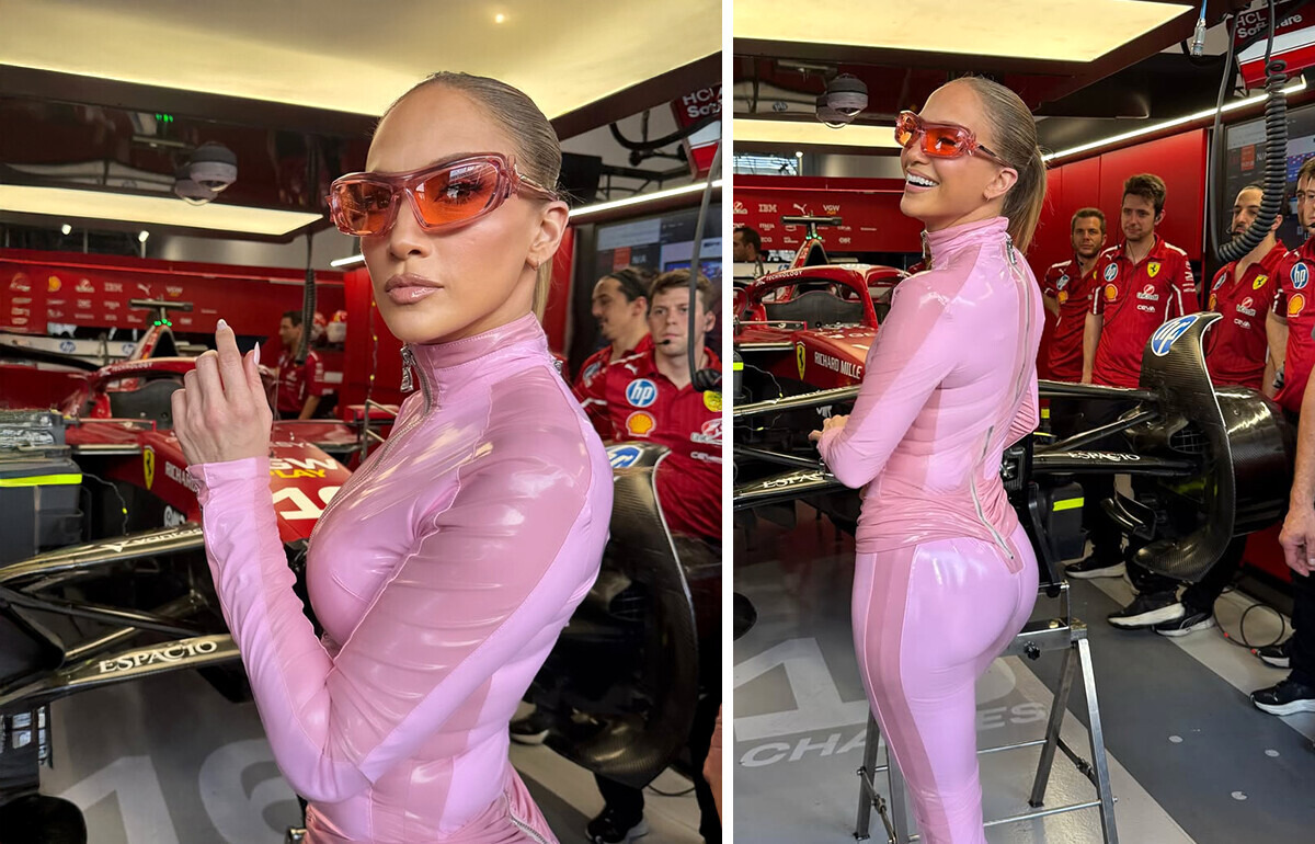 J.Lo Poses in a Provocative Tight Outfit in a Garage, People Spot an Awkward Detail