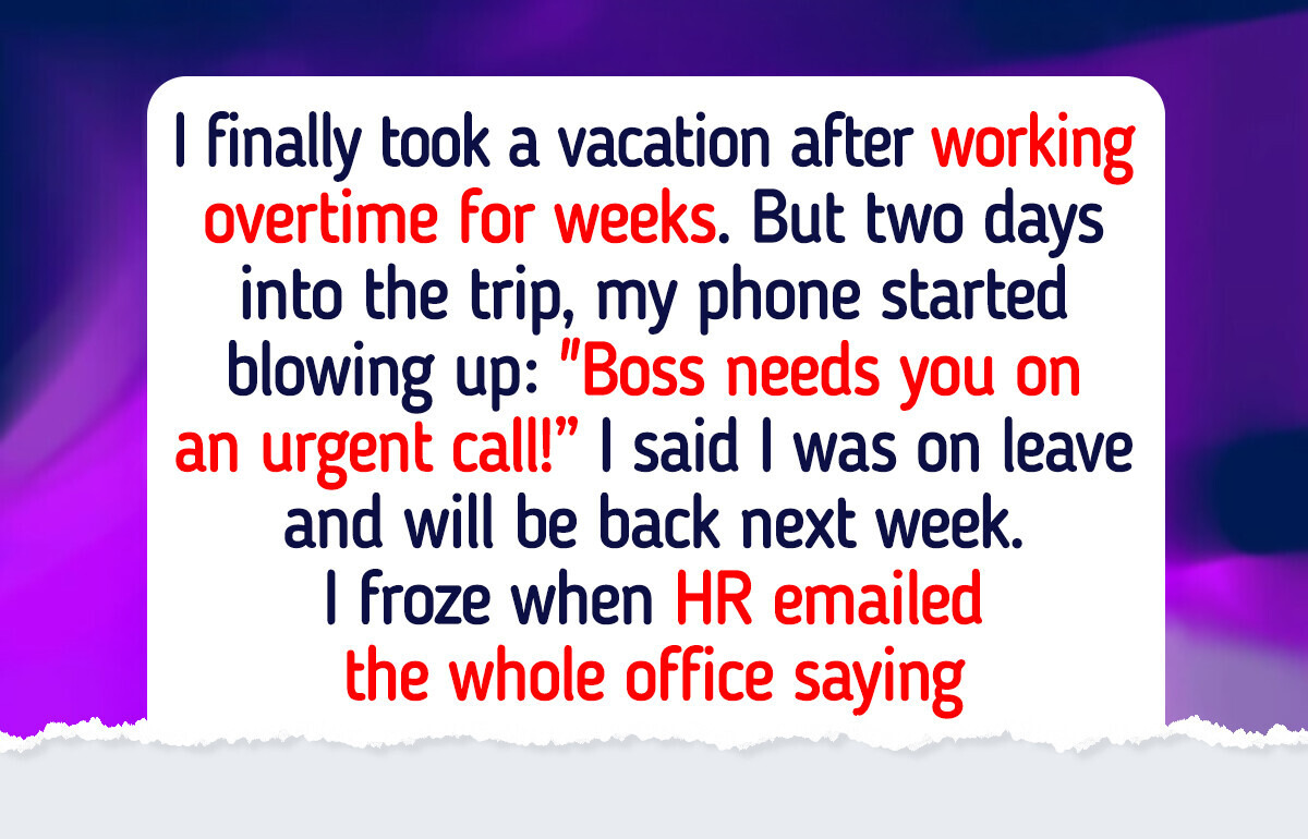 I Refused to Take a Work Call on Vacation, Now HR Is After Me
