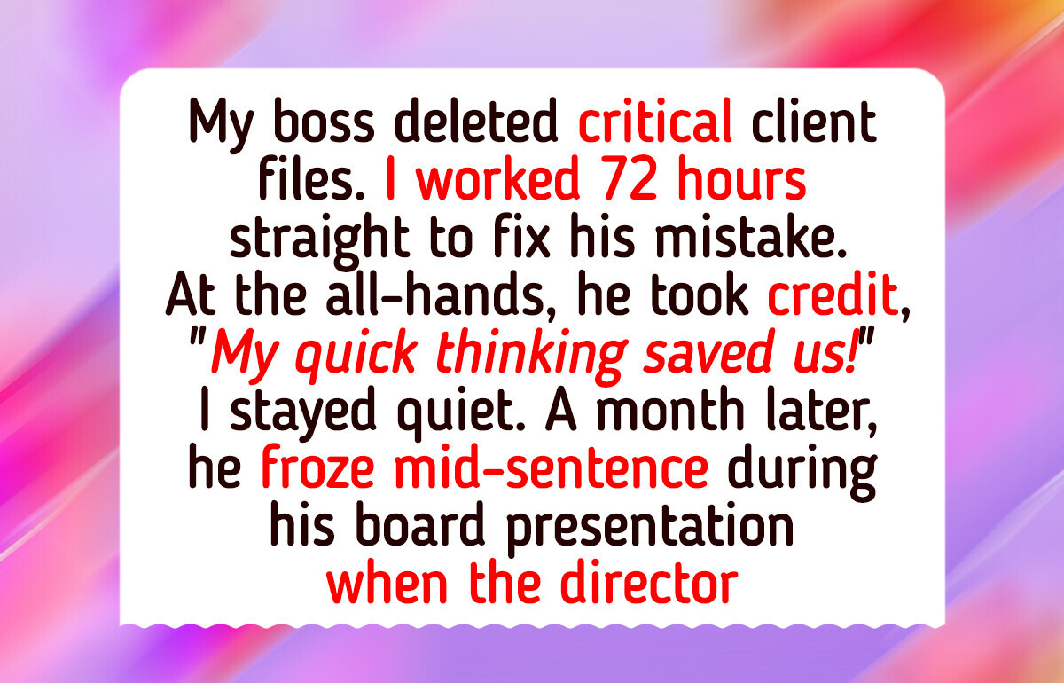 I Refused to Let My Boss Steal Credit for 72 Hours of My Hard Work