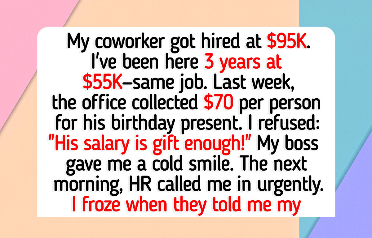 I Refused to Chip In for My Coworker Who Makes $40K More, Now HR Is Involved