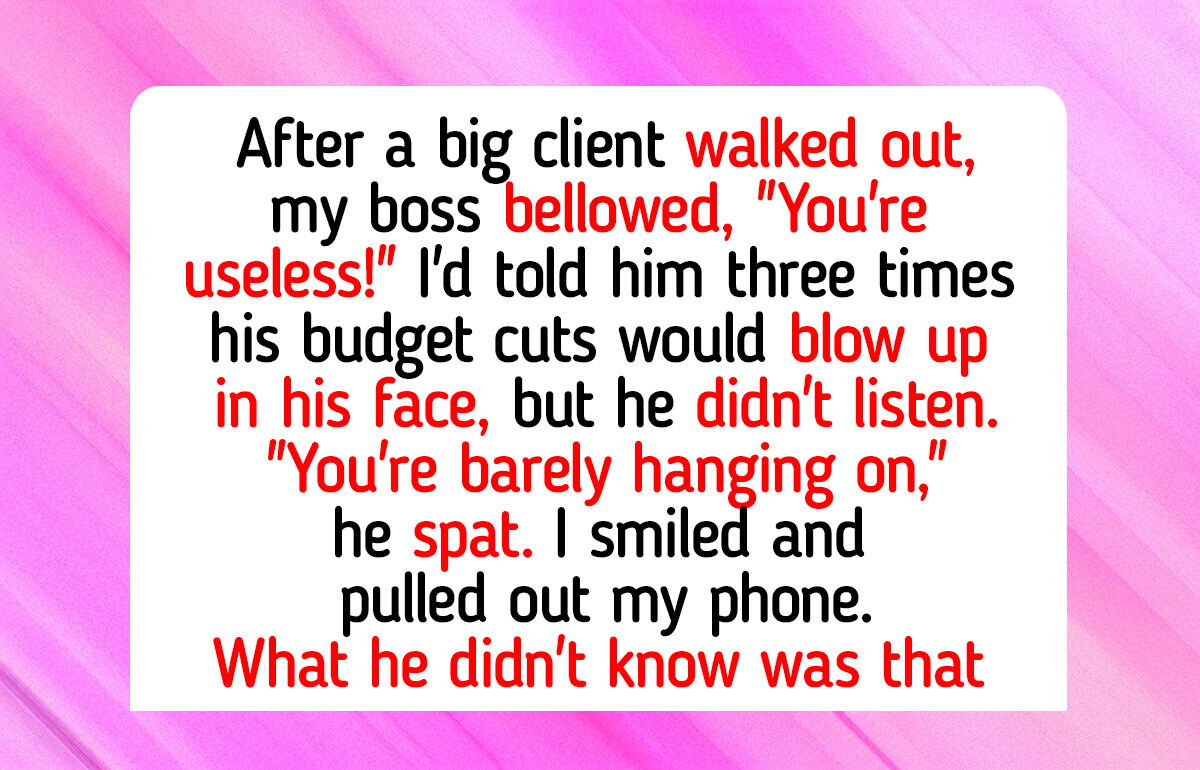 I Refused to Be the Fall Guy After My Boss Called Me "Useless"—I Had Him Reassigned and Took His Clients