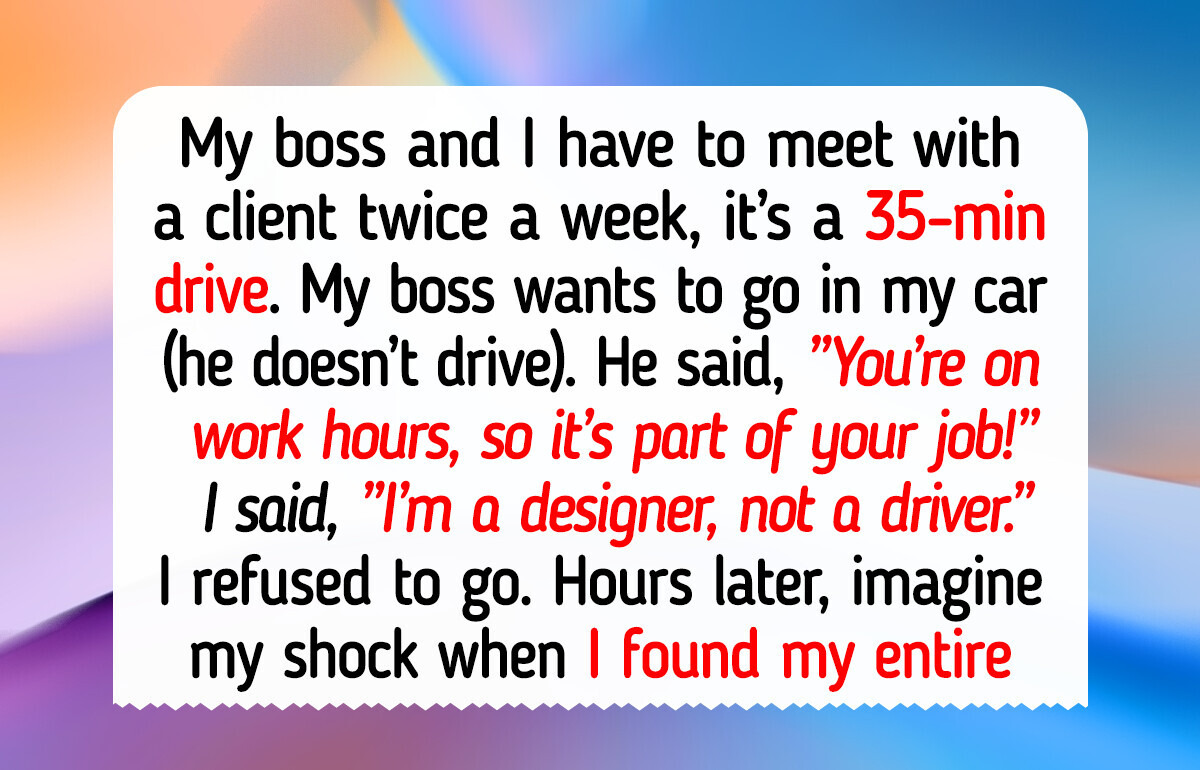I Refused to Drive My Boss to Work Meetings—Now HR Stepped In