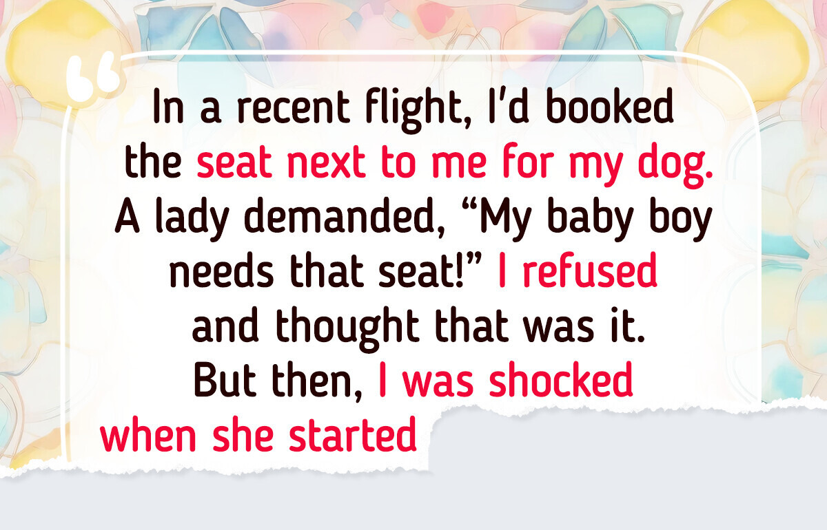 I Refuse to Give My Dog's Seat to a Spoiled Child