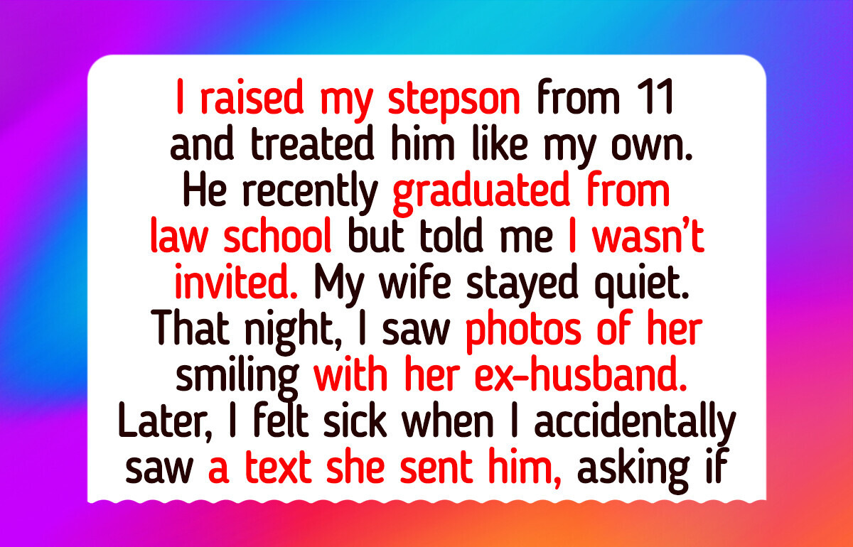 My Stepson Excluded Me From His Graduation—My Wife’s Reaction Crushed Me