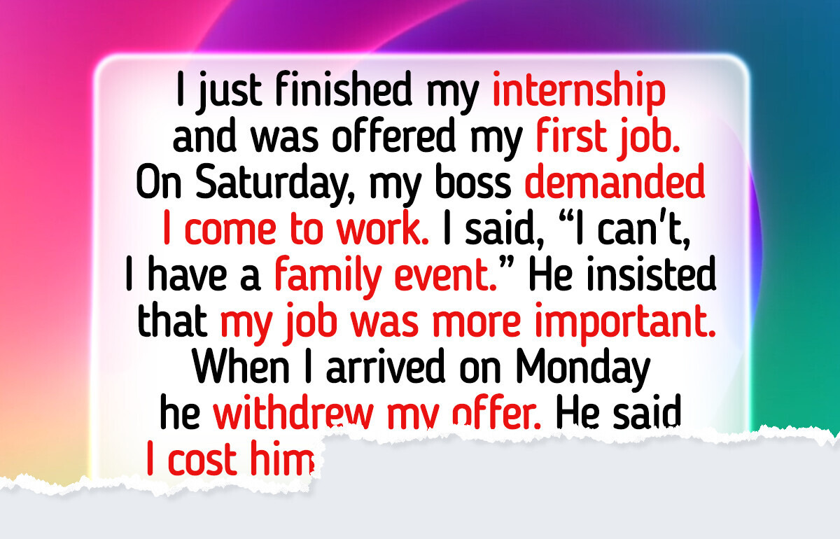 I Said No to Weekend Work, and My Boss Took It Personally / Bright Side