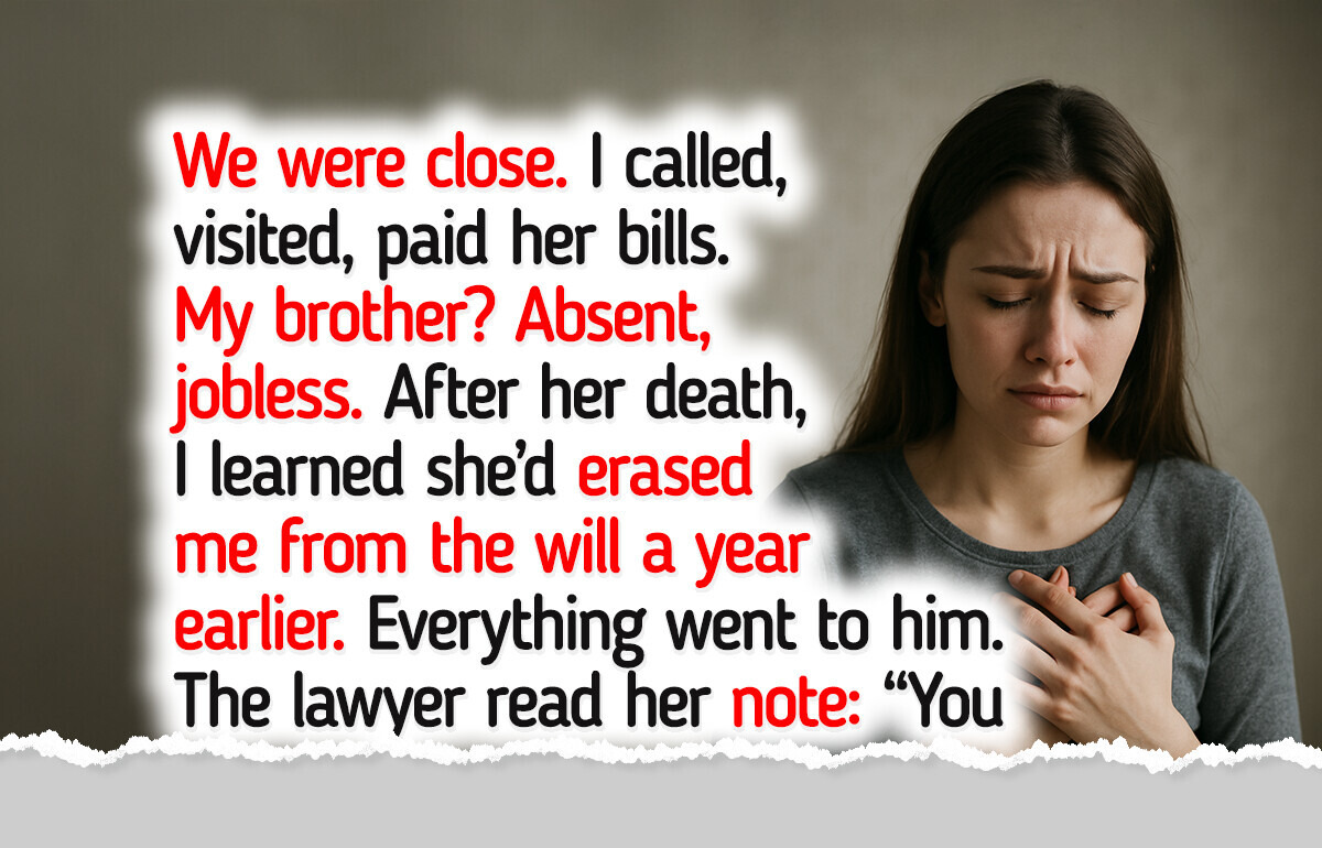 My Mom Secretly Cut Me Out of the Inheritance and Left Everything to My Brother My Mom Secretly Cut Me Out of the Inheritance and Left Everything to My Brother