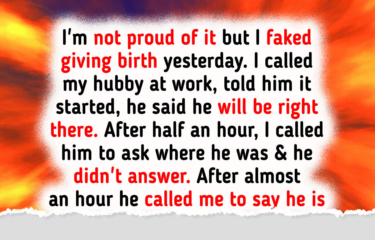 Wife Decides to Test Husband and Fakes Labor, Shocked After He Runs to His Mom Instead