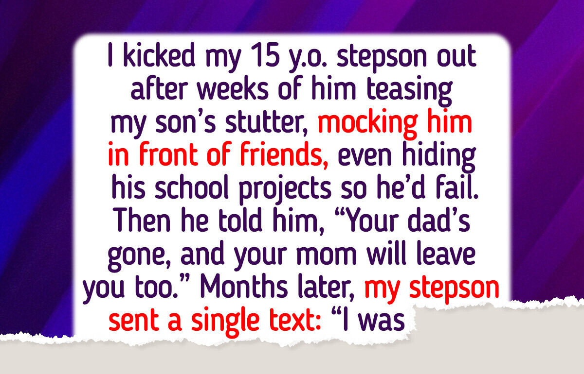 I Kicked My Stepson Out—My Son Comes First, and I Won’t Apologize