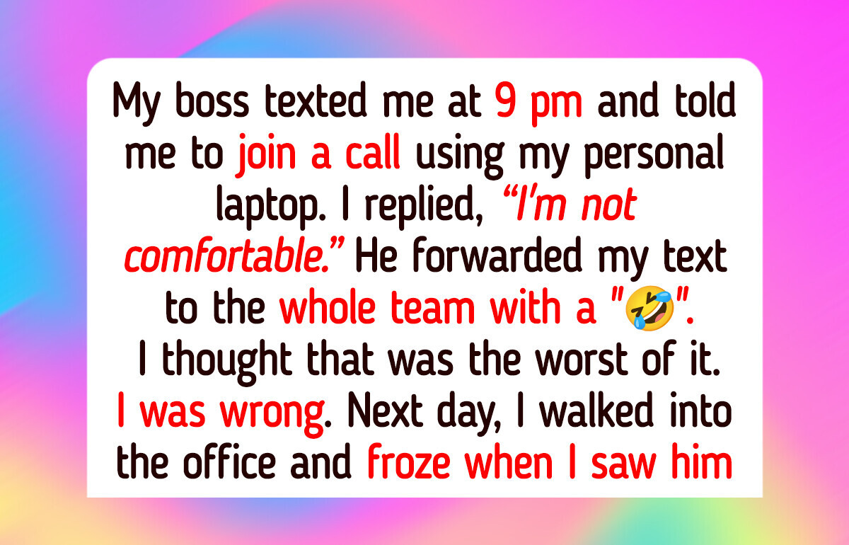 I Refused to Use My Personal Laptop for Work, My Boss Made Me the Office Joke