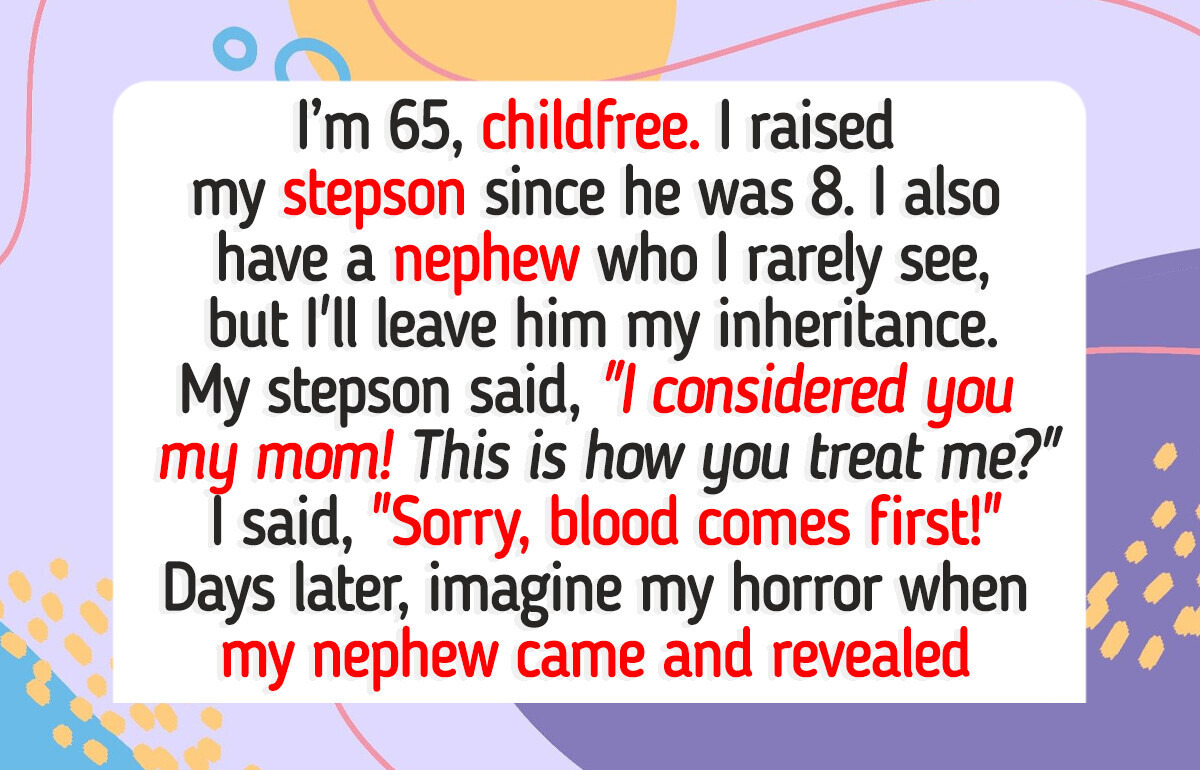 I’m Childfree, I Left My Legacy to My Nephew, My Stepson Is Furious I’m Childfree, I Left My Legacy to My Nephew, My Stepson Is Furious