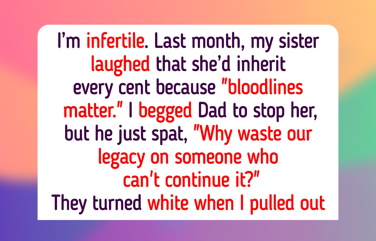 I Refuse to Forgive My Parents After They Took My Inheritance for Being Childless