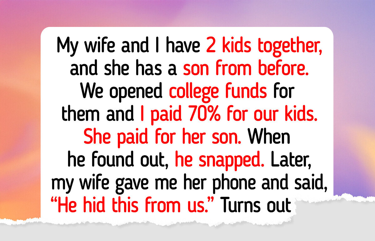 I Refuse to Pay Into My Stepson’s College Fund—I’m Not His ATM I Refuse to Pay Into My Stepson’s College Fund—I’m Not His ATM