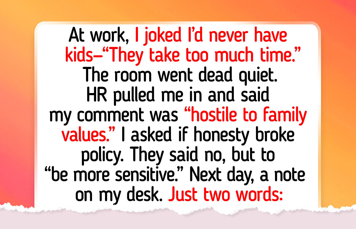 I Declared ‘No Kids’ at Work—And HR Made It a Whole Thing I Declared ‘No Kids’ at Work—And HR Made It a Whole Thing