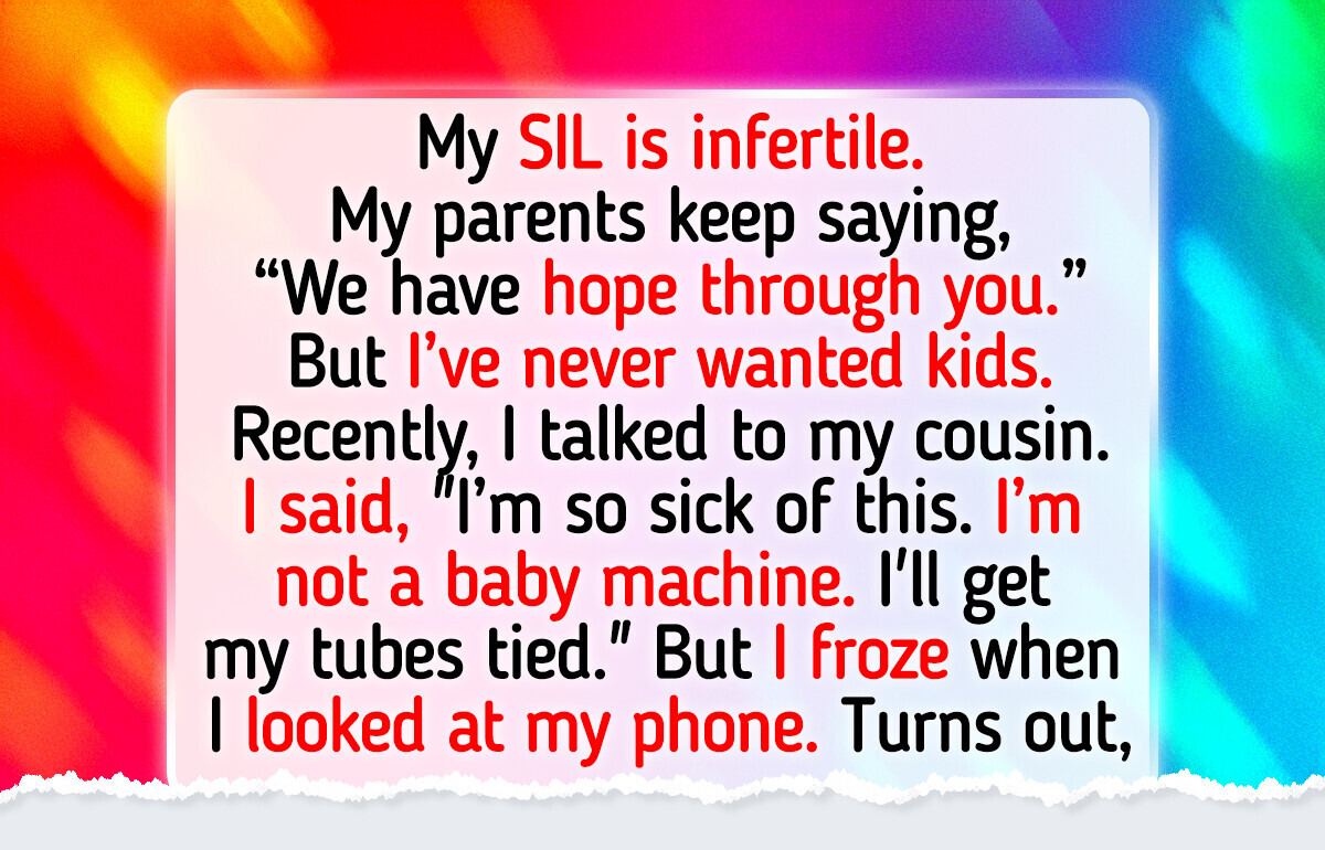 I Refuse to Carry the Family Line Just Because My SIL Can’t, I’m Not a Baby Machine I Refuse to Carry the Family Line Just Because My SIL Can’t, I’m Not a Baby Machine