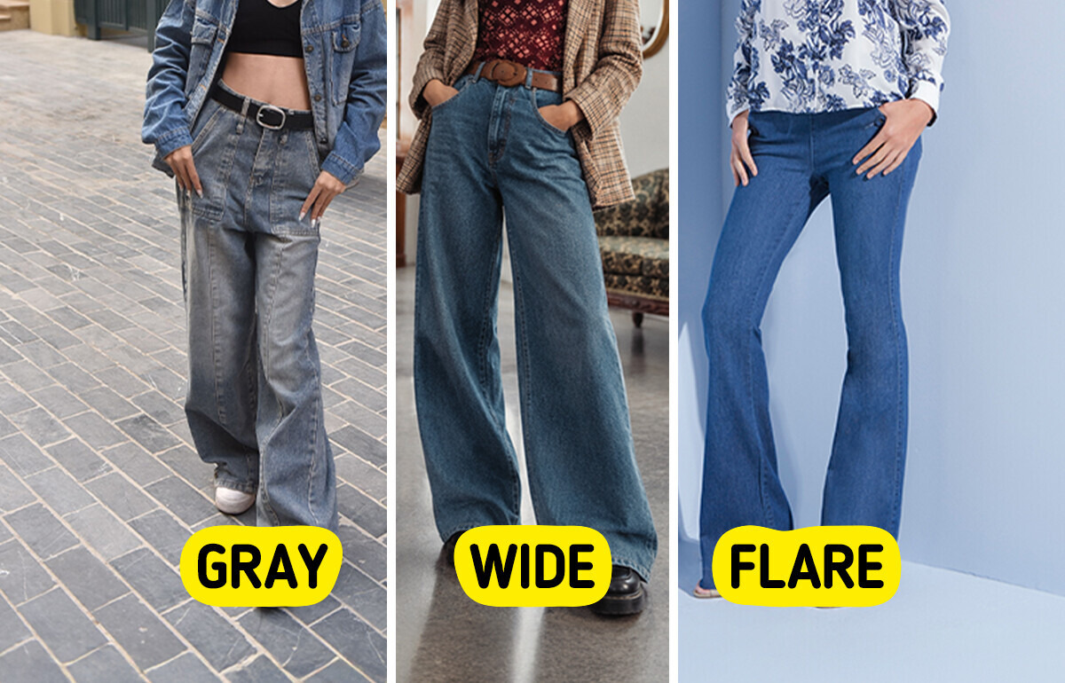 8 Jeans Women Over 40 Are Wearing This Fall: Smoky Gray Jeans and Retro Flares