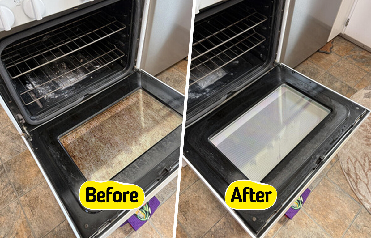 10 Years of Grease Gone From an Oven Window in 20 Minutes: 12 Things People Finally Deep Cleaned