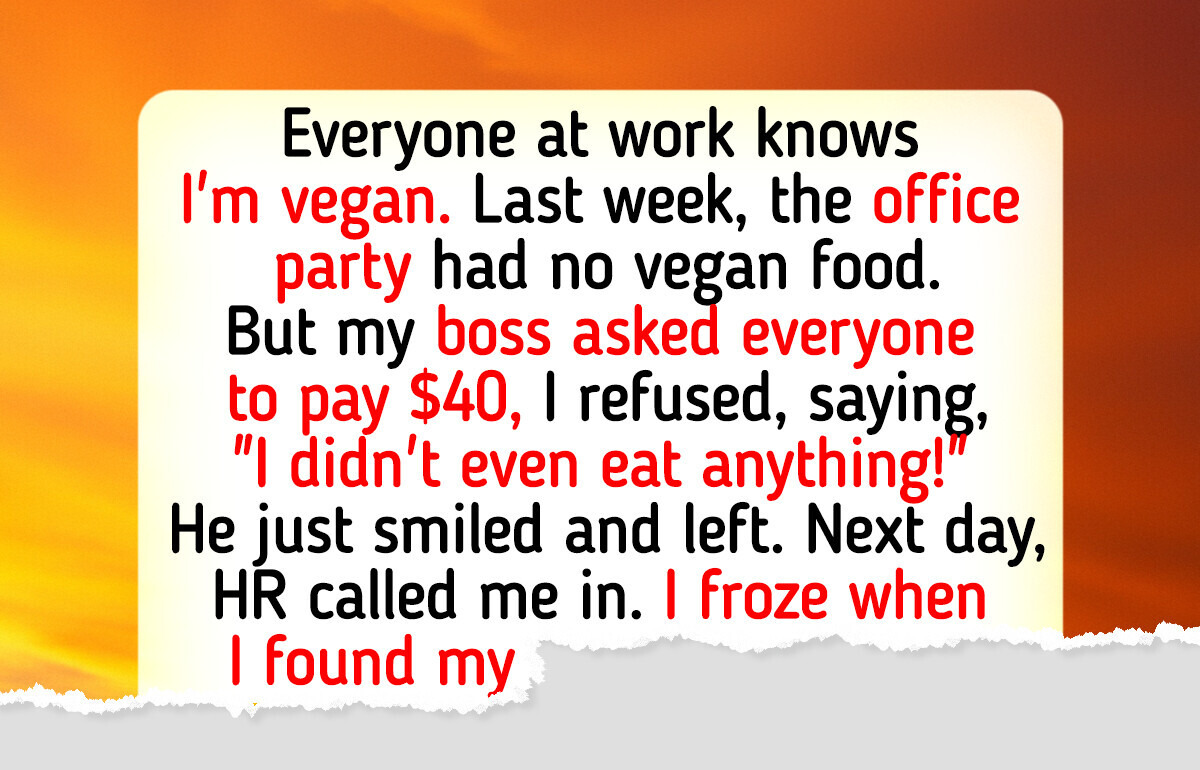 I Refused to Chip In for a Non-Vegan Office Party, Now HR Wants to Talk I Refused to Chip In for a Non-Vegan Office Party, Now HR Wants to Talk