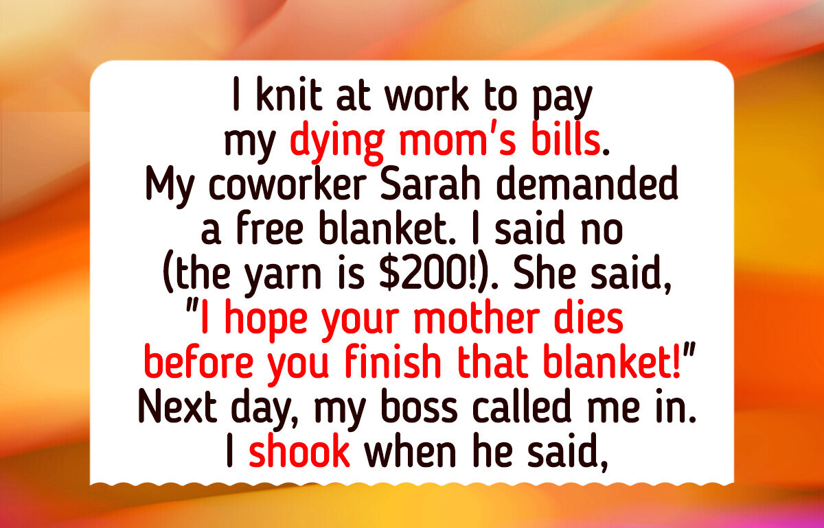 I Refused to Knit My Coworker a Free Blanket, and Now HR Is Involved