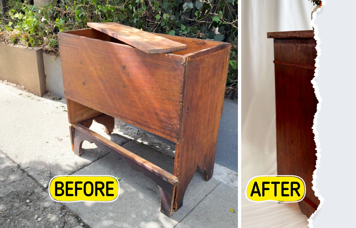 Old Wooden Pieces Reborn Through Stain, Craftsmanship, and Creative Restoration
